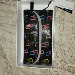 Dooney and Bourke multi color tri fold wallet
